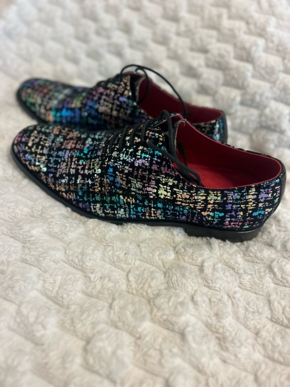 🤩 NWOT Iridescent Multi-Color Lace-Up Dress Shoes - Ferro Aldo “George”